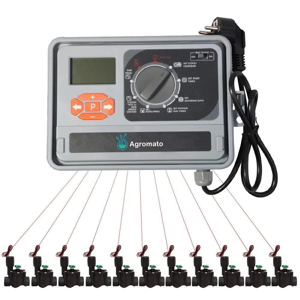 Aqualin Automatic Irrigation Water Timer (AC 230V, 11 Station Controller)