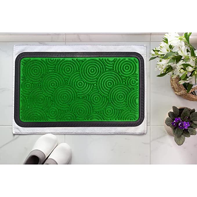 Mats Avenue PP and Rubber Door Mat (40x70cm), Dark Green