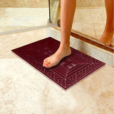 Mats Avenue PP Doormat Welcome Theme Maroon Doormat (40x60 cm) - Set of 2