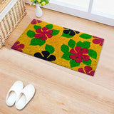 Mats Avenue Coir Door Mat Floral Pattern (45x75cm), Yellow