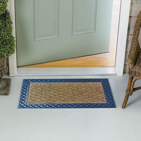 Buy Geometric Pattern PP Rubber Large Door and Floor Mat (45x75cm