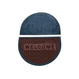 Mats Avenue Half Moon Door Mat PP and Rubber (40x60cm), Brown