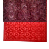 Mats Avenue Two Heavy Duty Light Weight Flexible Rubber and PP Doormats (40x60cm), Vibrant Red and Chocolate