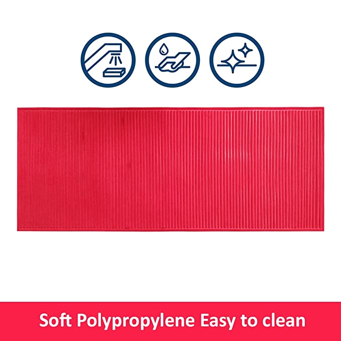 Mats Avenue PP & Rubber Anti Skid Heavy Duty Large Mat/Runner Mat (75x180cm), Red