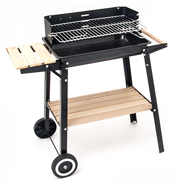 Flareon Charcoal Briquettes Barbecue (BBQ) Portable Grill With Wheels|