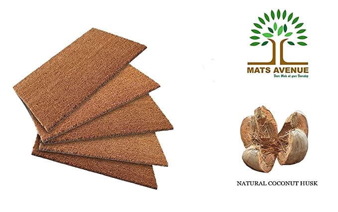 Mats Avenue Natural Coir And Rubber Door Mat Brown Color (40X60 Cm) Set of 1