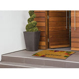 Mats Avenue Coir and Rubber Hand Printed Floral Pattern Door Mat (45x75 cm) Multicolor