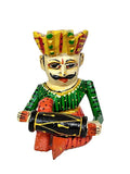 Naturals Export Wooden Traditional Handicraft Sitting Musician/Bawla (Set of 5) - 6 Inches