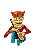 Naturals Export Wooden Traditional Handicraft Sitting Musician/Bawla (Set of 5) - 6 Inches