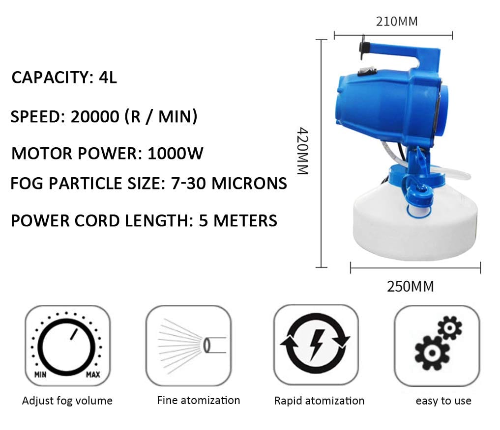 Neptune Simplify Farming Electric ULV Cold Fogging Sprayer (4L, 220v Insecticide Disinfection Machine)