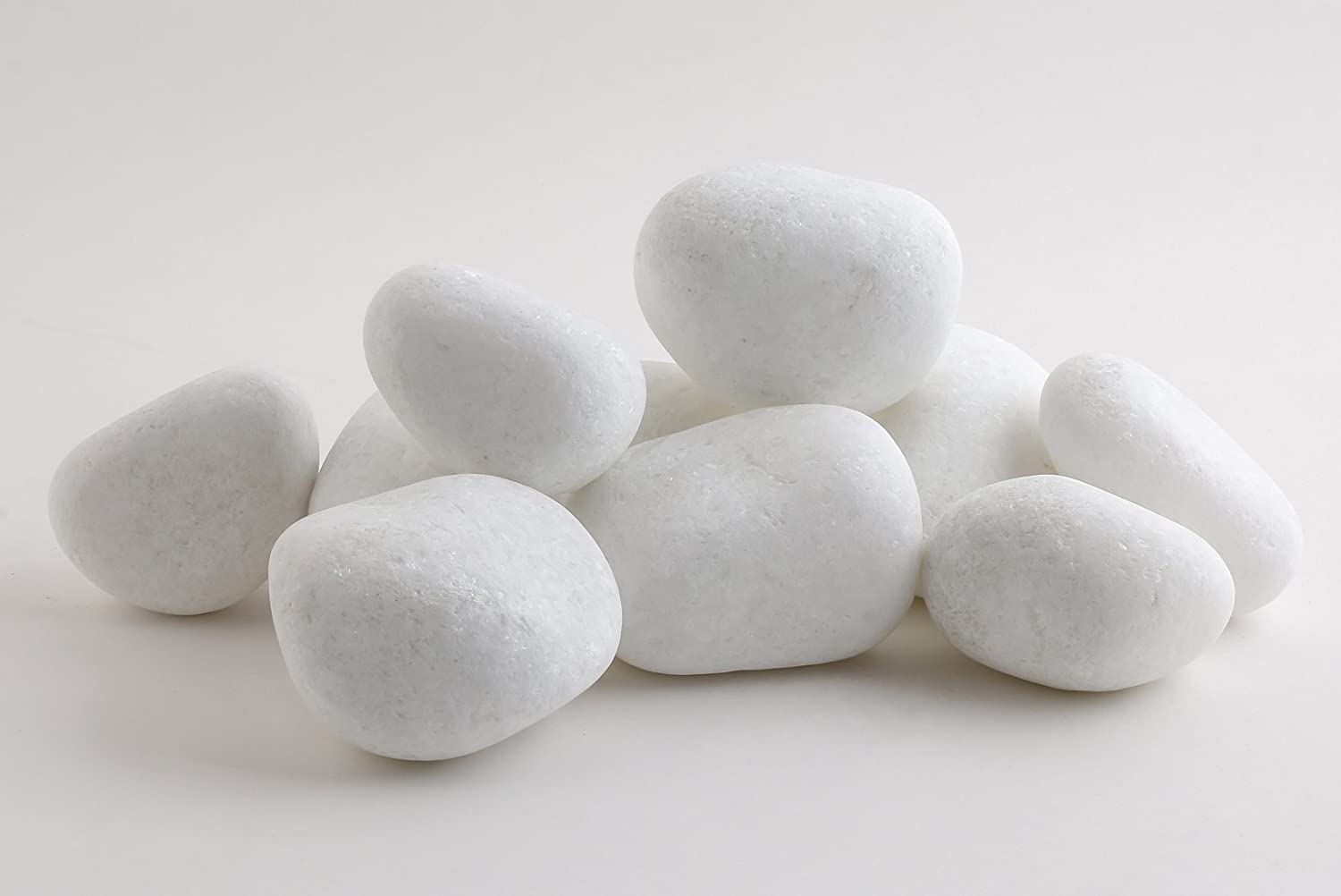 StonesForever Snow-white Pebbles (5 Kgs, 2-3 Inches)