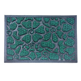 Mats Avenue Coir and Rubber Floral Pattern Entrance Floor Mat (40x60cm), Green