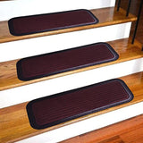 Mats Avenue Step and Stair Anti Skid Multi Purpose, Washable Rubber and Polypropylene Mat (25x60 cm) Set of 3