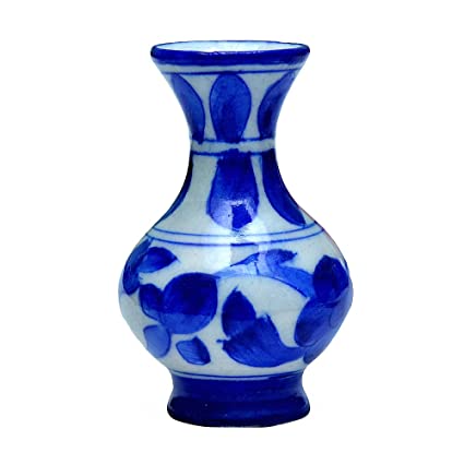 Om Craft Villa Decorative Flower Vase (Blue)