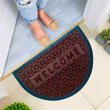 Mats Avenue Half Moon Door Mat PP and Rubber (40x60cm), Brown