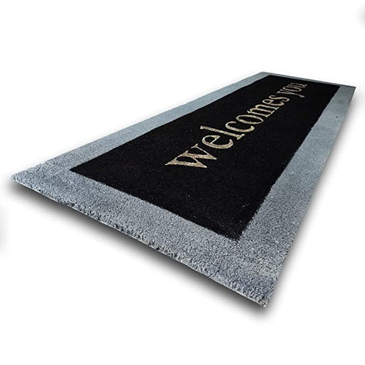 Mats Avenue Welcomes You Coir Rubber Door Mat (60x180cm) Extra Large