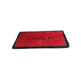 Mats Avenue Come in Theme Printed Natural Coir Door Mat (35x70cm), Red Base