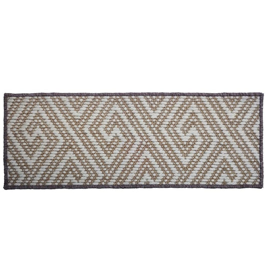 Mats Avenue Wool and Jute Hand Crafted Step and Stair Doormat (31x81cm), Beige