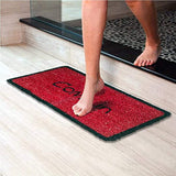 Mats Avenue Come in Theme Printed Natural Coir Door Mat (35x70cm), Red Base