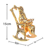 Naturals Export India Golden Finish Metal Lord Ganesha Reading Ramayana Statue (5.5 Inches)