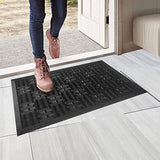 Mats Avenue Rubber Pin Dot Anti Slippery Doormat (40x60cm), Black