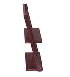 Lycka Birch Wood Wall Mounted/ Floor Standing 2 Tier Ladder Shelf