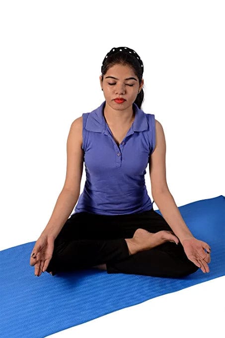 Buy Anti-Skid 6 Feet Long Extra Thick Yoga Mat (Blue) at Best