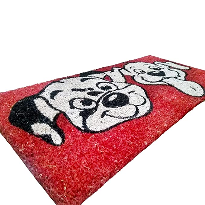 Mats Avenue Laughing Puppies Theme Multi Color Coir Doormat (35x70cm)