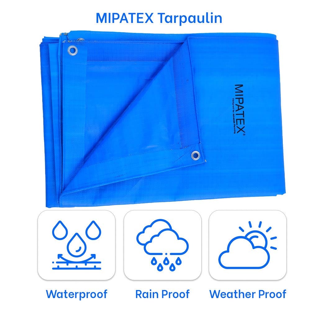 Mipatex Tarapaulin Sheet (18ft x 18ft, 150 GSM, Blue)