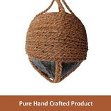 Mats Avenue Coconut Husk Hand Crafted Hanging Pot With Metal Clip (60x17 cm)