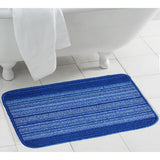 Mats Avenue Super Absorbent Anti Slip Blue Stripes Microfiber Mat (40x60cm)