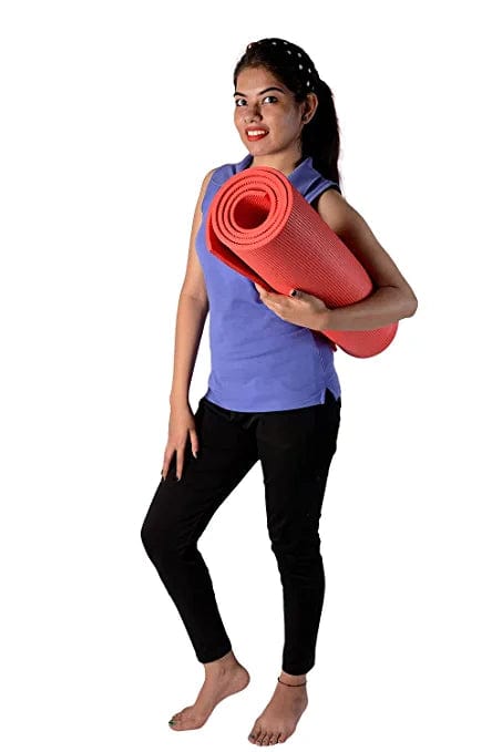 Kushuvi Anti-Skid 6 Feet Long Extra Thick Yoga Mat (YELONZ), Red