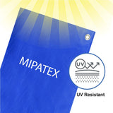 Mipatex Tarpaulin Waterproof Sheet/Tirpal (150 GSM, Blue/Silver)