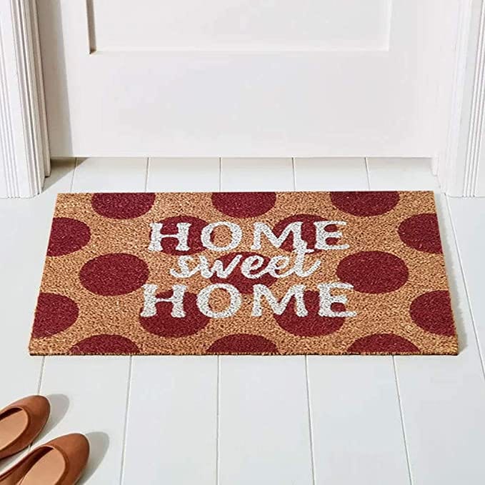 Mats Avenue Coir Door Mat with Anti Skid Rubberized Backing Home Theme (40x60cm)