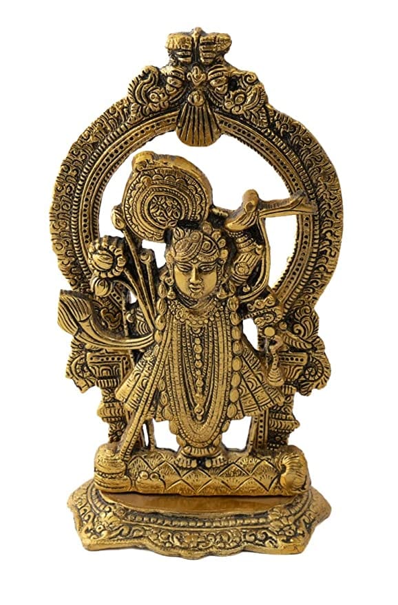 Orbit Art Gallery Metal Hindu God Sri Shrinathji Nathdwara Sculpture/Murti