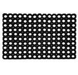 Mats Avenue Rubber Outdoor Doormat (40x60cm, Black with Holes) - Set of 5