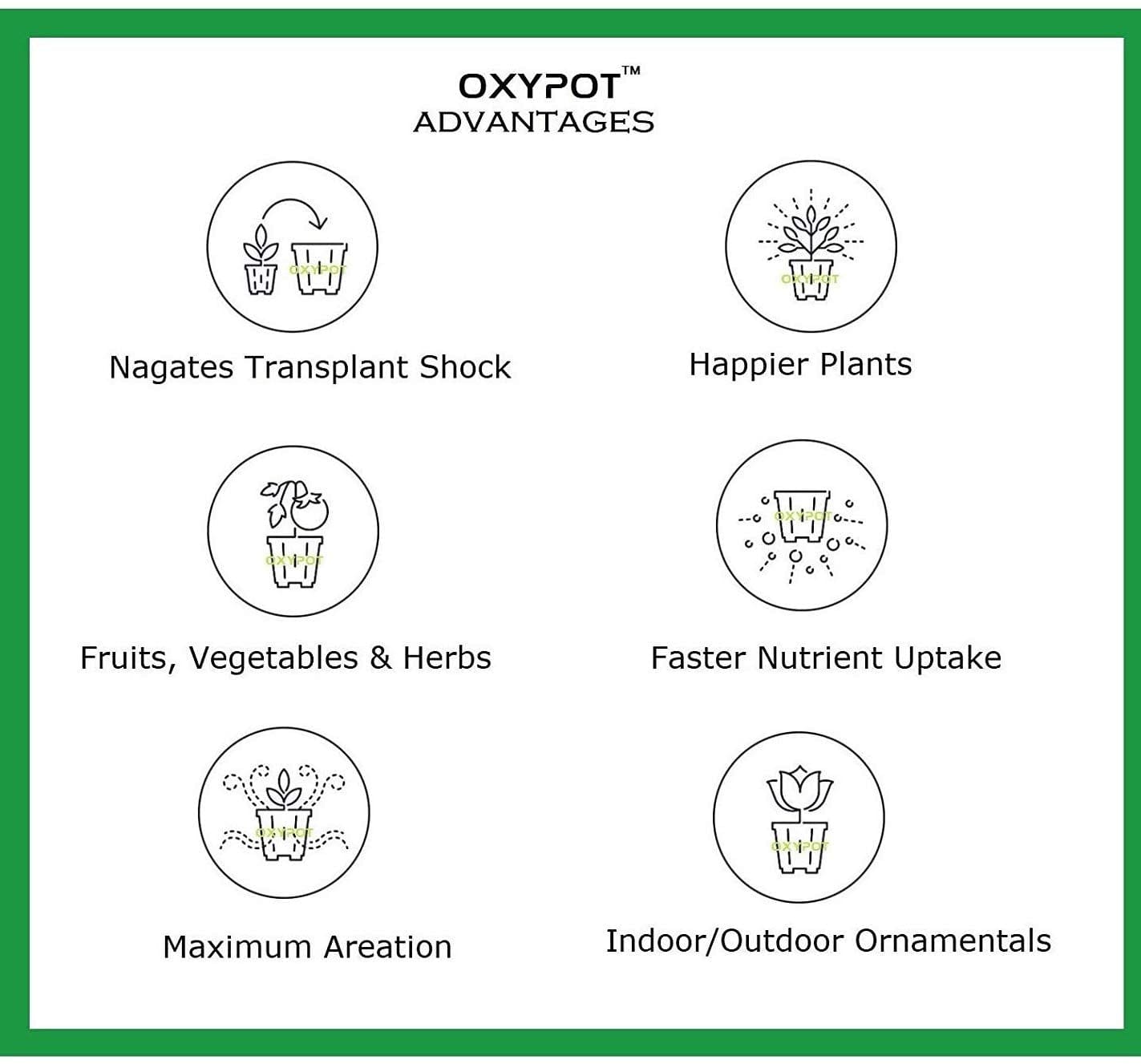 Oxypot Plastic Grow Bags (24x12x12 inch)