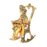 Naturals Export India Golden Finish Metal Lord Ganesha Reading Ramayana Statue (5.5 Inches)