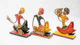 Naturals Export Iron Handmade Decorative Musicians Design Figurine (8 Inches) - Set of 3
