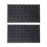 Mats Avenue Two Mystery Diamond Design Rubber Pin Dot Anti Slippery Doormats (45x70cm), Black