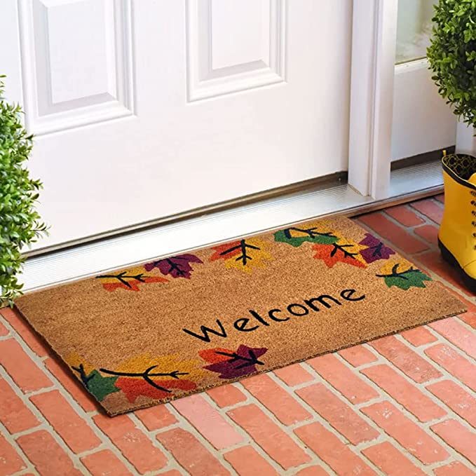 Mats Avenue Coir Door Mat Welcome Pattern Multicolor (45x75cm)