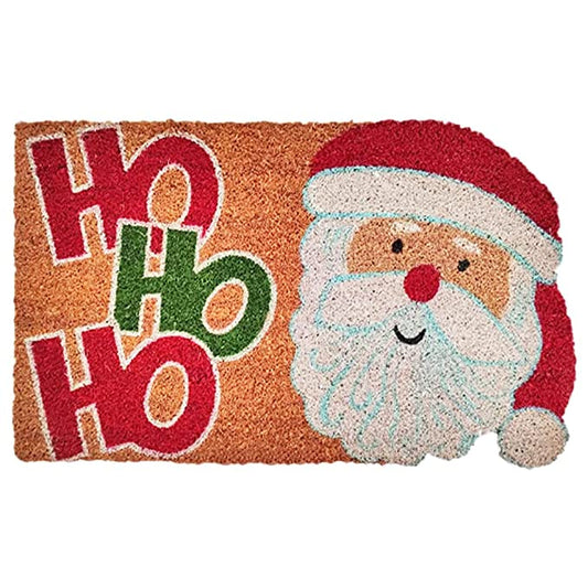 Mats Avenue HO HO Santa Heavy Duty Coir Door Mat with Rubber Backing (45 X75 cm)