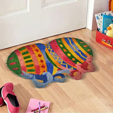 Mats Avenue Flying Saucer Print Design Coir Doormat (40x80cm), HandMade