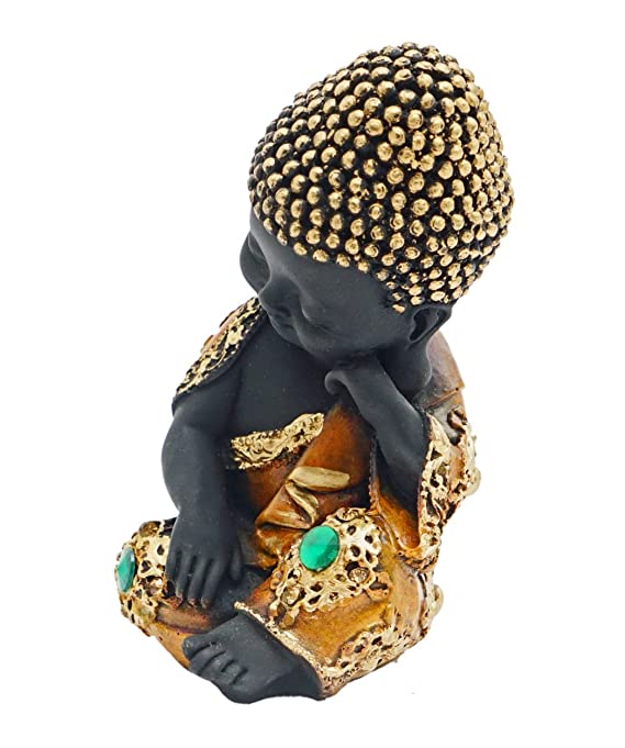 Orbit Art Gallery Sitting Thai Buddha Baby Idol (Pack of 1) Black
