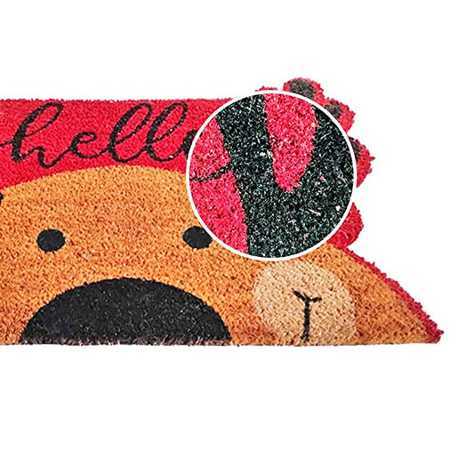 Mats Avenue Hello Theme Heavy Duty Coir Door Mat with Rubber Backing (45 X75 cm)