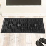 Mats Avenue Anti Slippery Black Pin Dot Rubber Doormat (46x76cm)