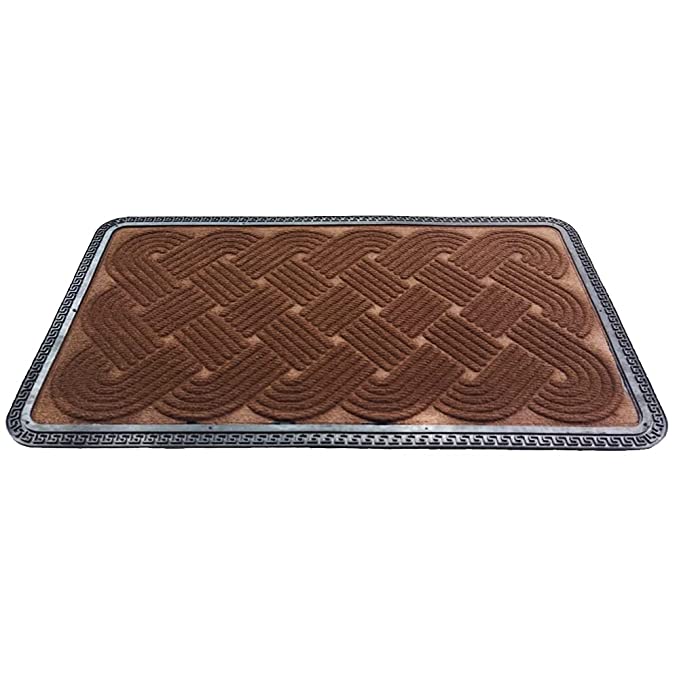 Mats Avenue PP and Rubber Light Weight Washable Large Door Mat (Brown, 45x75cm)