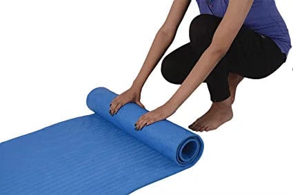 Kushuvi Anti-Skid 6 Feet Long Extra Thick Yoga Mat (Blue)