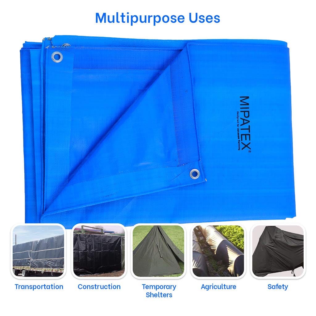 Mipatex Tarapaulin Sheet (50ft x 30ft, 150 GSM, Blue)