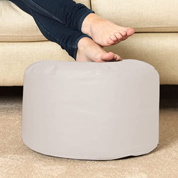 Kushuvi 4XL Bean Bag Cover with Footrest & Cushion (Faux Leather) Without Beans